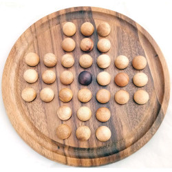 Le Solitaire Rond Petit Modèle Billes Bois