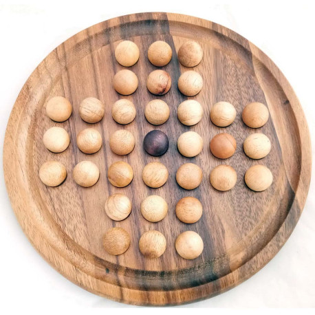 Le Solitaire Rond Petit Modèle Billes Bois
