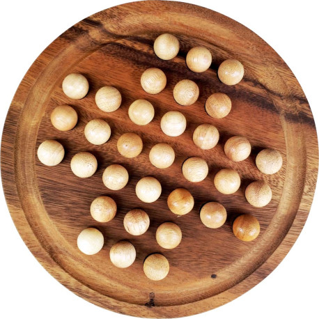 Le Solitaire Rond Petit Modèle Billes Bois