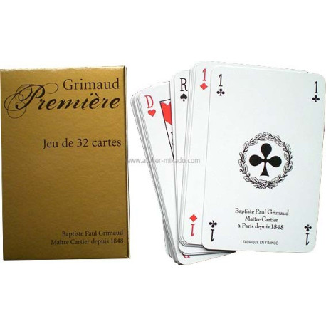Jeu 32 cartes Belote Grimaud Première