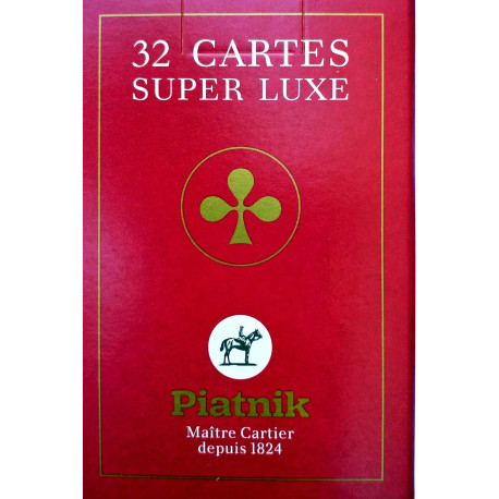 Jeu 32 cartes Belote Piatnik Super Luxe